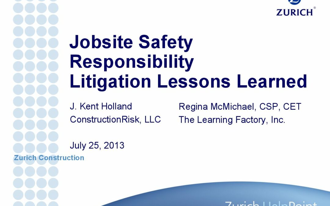 Jobsite Safety – Zurich Webinar